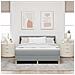 Letto a molle Grigio chiaro 190 x 140 cm Poliestere - Foto miniatura 3