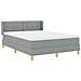 Letto a molle Grigio chiaro 190 x 140 cm Poliestere - Foto miniatura 5