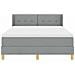 Letto a molle Grigio chiaro 190 x 140 cm Poliestere - Foto miniatura 6
