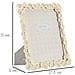 Cornice Portafoto Lotus In Resina Crema Con Fiori Di Loto 20x25 - Foto miniatura 6