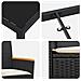 Set da Pranzo per Giardino 7 pcs Nero polyrattan - Foto miniatura 9