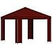 Gazebo 3 x 3 m Borgogna Poliestere e Acciaio 190 gsm - Foto miniatura 1