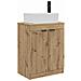 Mobile da bagno con lavabo Rovere Artigianale 54 x 35 x 83 cm - Foto miniatura 1