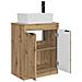 Mobile da bagno con lavabo Rovere Artigianale 54 x 35 x 83 cm - Foto miniatura 4