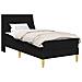 Struttura letto con materasso Nero 90 x 190 cm Poliestere - Foto miniatura 1