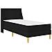 Struttura letto con materasso Nero 90 x 190 cm Poliestere - Foto miniatura 3