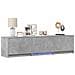 Mobile TV con LED con LED Grigio Cemento 165 x 34 x 40 cm - Foto miniatura 3