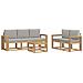 Set di divani da esterno 6 pcs Bianco e Grigio Chiaro - Foto miniatura 1