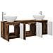 Set di Armadi da Bagno 3 pz Legno antico 49,5 x 44,5 x 65 cm - Foto miniatura 7