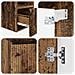 Set di Armadi da Bagno 3 pz Legno antico 49,5 x 44,5 x 65 cm - Foto miniatura 9