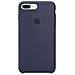 Custodia in Silicone per iPhone 8 Plus e 7 Plus Colore Blu Notte - Foto miniatura 5