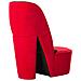 Poltrona A Forma Di Scarpa Con Tacco In Velluto Rosso - Foto miniatura 3