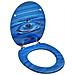 Tavoletta WC con Coperchio MDF Blu Design Goccia d'Acqua - Foto miniatura 1