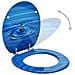 Tavoletta WC con Coperchio MDF Blu Design Goccia d'Acqua - Foto miniatura 3
