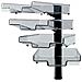 41-5034.004 scaffale Scaffale angolare Supporto sospeso Nero, Trasparente - Foto miniatura 1