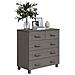 Credenza Grigio Chiaro 79x40x80 Cm In Legno Massello Di Pino - Foto miniatura 3