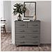Credenza Grigio Chiaro 79x40x80 Cm In Legno Massello Di Pino - Foto miniatura 1