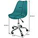 Sedia Da Ufficio Girevole, Sedia Da Scrivania Verde Petrolio Con Rotelle Mod. Sally - Foto miniatura 4