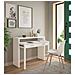 Consolle Billings, Scrivania Con Piano Estensibile, Scrittoio Porta Pc Con 2 Cassetti, 99x36h88 Cm, Bianco - Foto miniatura 1