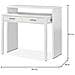 Consolle Billings, Scrivania Con Piano Estensibile, Scrittoio Porta Pc Con 2 Cassetti, 99x36h88 Cm, Bianco - Foto miniatura 3