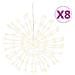 Illuminazioni Di Natale Galassia 140 Led 8pz Bianco Caldo 17 Cm - Foto miniatura 1