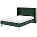 Letto Matrimoniale Velluto Verde Scuro 140 X 200 Cm Villette - Foto miniatura 4