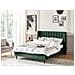 Letto Matrimoniale Velluto Verde Scuro 140 X 200 Cm Villette - Foto miniatura 1