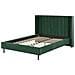 Letto Matrimoniale Velluto Verde Scuro 140 X 200 Cm Villette - Foto miniatura 5