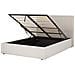Letto Contenitore Tessuto Vion 140 X 200 Cm Beige - Foto miniatura 8