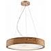 Lampada A Soffitto Eveline - Marrone - Legno, Vetro - 47x47x8 Cm - Foto miniatura 1
