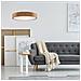 Lampada A Soffitto Eveline - Marrone - Legno, Vetro - 47x47x8 Cm - Foto miniatura 3