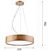 Lampada A Soffitto Eveline - Marrone - Legno, Vetro - 47x47x8 Cm - Foto miniatura 8