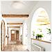 Lampada A Soffitto Eveline - Bianco - Legno, Vetro - 8x37x37 Cm - Foto miniatura 2