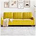 Divano A 3 Posti Giallo 180 Cm In Velluto - Foto miniatura 1