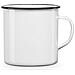 Vintage Tazza Campeggio 10 Cm Mug In Acciaio Smaltato 0,75 Ml, Picnic, Viaggio, Vintage Bianco - Foto miniatura 1
