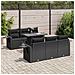 Set Divani Da Giardino Con Cuscini 7pz Nero Polyrattan - Foto miniatura 1