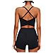 Set Di Leggings E Reggiseno Sportivo Incrociato Black L - Foto miniatura 2