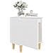 Comodino Con Gambe In Legno Massello Bianco 40x30x50 Cm - Foto miniatura 3