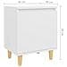 Comodino Con Gambe In Legno Massello Bianco 40x30x50 Cm - Foto miniatura 7