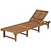 Lusso Casadino -  Lettino Prendisole Pieghevole In Legno Massello Di Acacia - Foto miniatura 1