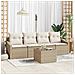 Set Divani Giardino , 5 Pezzi, Cuscini Beige, Rattan Sintetico - Foto miniatura 2