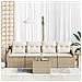 Set Divani Giardino , 5 Pezzi, Cuscini Beige, Rattan Sintetico - Foto miniatura 3