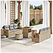 Set Divano Giardino 9 Pezzi con Cuscini Beige Polyrattan Acacia,  Set Pranzo Giardino 3 Pezzi con Cuscini Beige Polyrattan Acacia - Foto miniatura 2