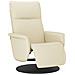 Poltrona Reclinabile con Poggiapiedi Crema in Similpelle - Foto miniatura 1