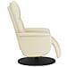 Poltrona Reclinabile con Poggiapiedi Crema in Similpelle - Foto miniatura 4