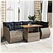 Set Divani da Giardino 7 pz con Cuscini Grigio in Polyrattan - Foto miniatura 2