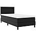 Letto con rete a molle e materasso nero 100x200 cm in finta pelle - Foto miniatura 3