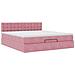 Pouf Letto con Materasso e LED Rosa 180x200cm in Velluto - Foto miniatura 7