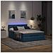 Struttura Letto Pouf con Materasso 140x190 cm in Velluto - Foto miniatura 3