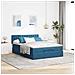 Struttura Letto Pouf con Materasso 140x190 cm in Velluto - Foto miniatura 4